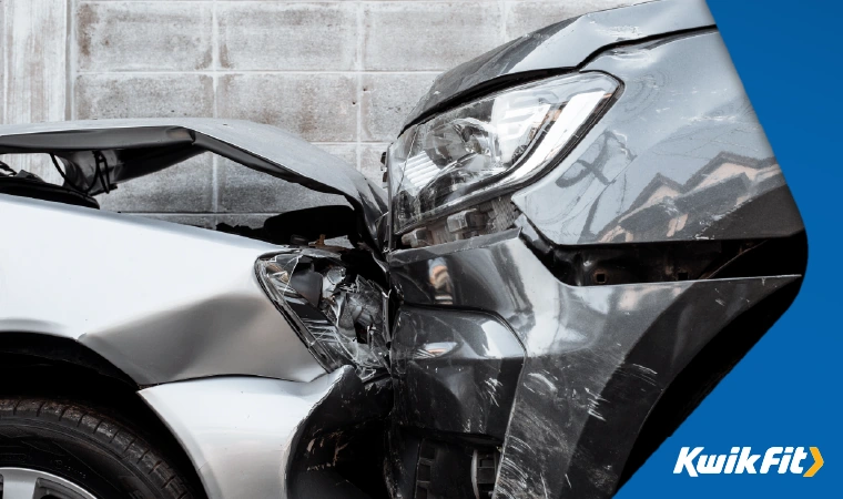 crashed car written off